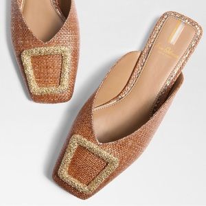 Lavina Buckle Mule in Cuoio Weave